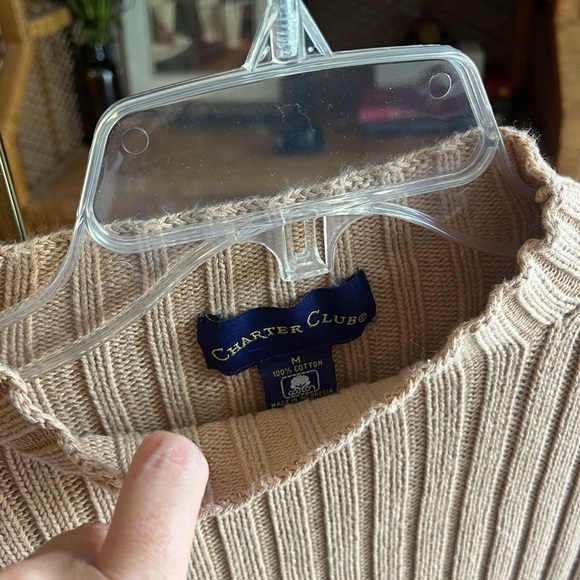 Charter Club 100% Cotton sweater EUC. - Picture 2 of 7